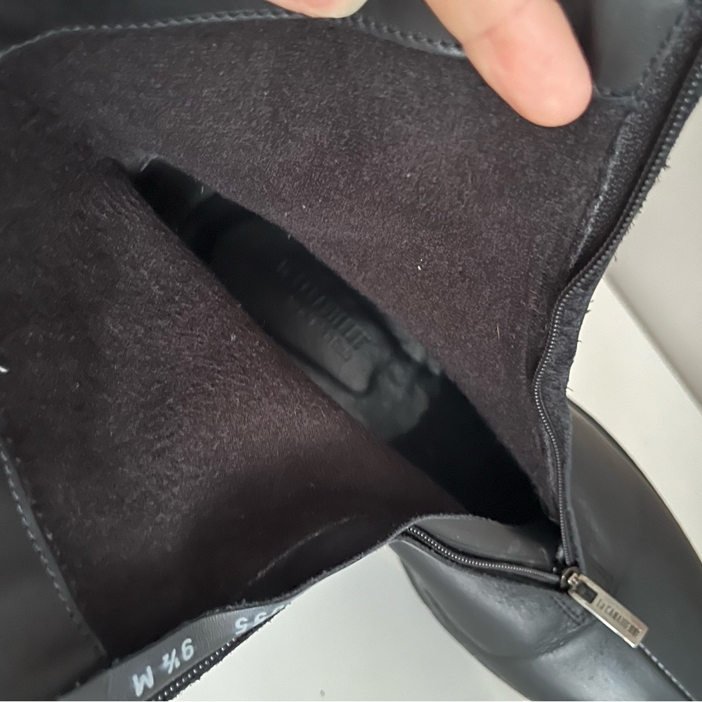La Canadienne Gale Zip Up Black Platform Winter Ankle Boots 9.5 - Picture 8 of 9